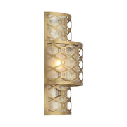 Savoy House Mannheim 2-Light Wall Sconce | Modern Warm Brass and Textured Mica | Bedroom & Bathroom Accent Light | Model L9-6102-2-322
