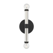Savoy House Kingsburg 11.5in 2-Light Wall Sconce | Modern Matte Black and Faceted Glass | Bedroom & Bathroom Vanity Light | Model L9-6733-2-89