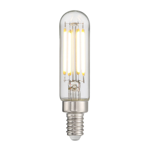 Savoy House T6 3.38in 1-Light LED Bulb | Clear Glass Dimmable | Damp Rated Indoor & Covered Patio | 473 Lumens 3000K 90+ CRI | Model LA1T6C43E12D