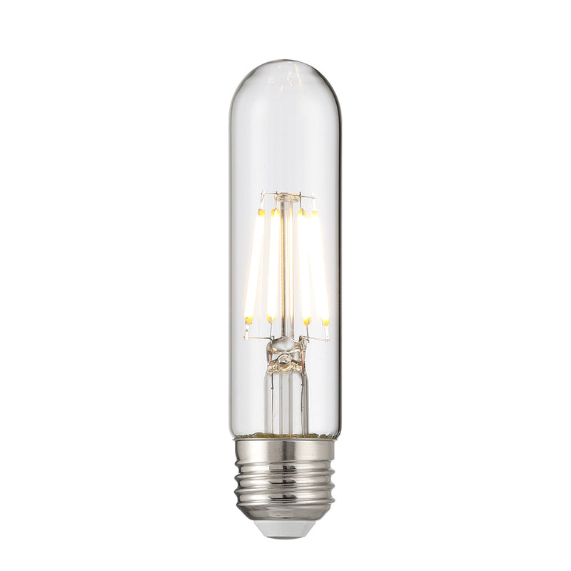 Savoy House 5W E26 T9 7.5in 3000K Clear Dimmable LED Bulb | Clear Glass and Metal | Accent & Task Lighting | 517 Lumens, 90+ CRI | Model LA1T9C53E26D5