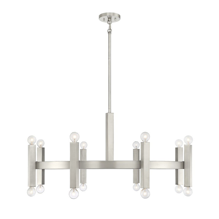 Savoy House 16-Light Chandelier, Brushed Nickel - M100103BN