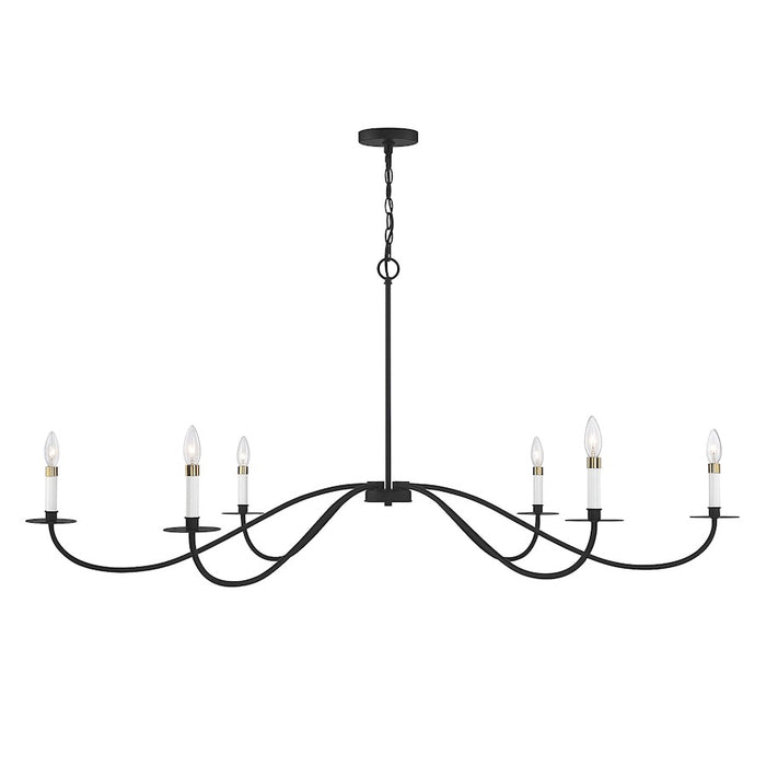 Savoy House 6-Light 60" Chandelier, Matte Black - M100105MBK