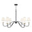 Savoy House 6-Light Chandelier, Black/Natural Brass Accents - M100106BNB