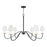 Savoy House 6-Light Chandelier, Black/Natural Brass Accents