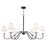 Savoy House 6-Light Chandelier, Black/Natural Brass Accents