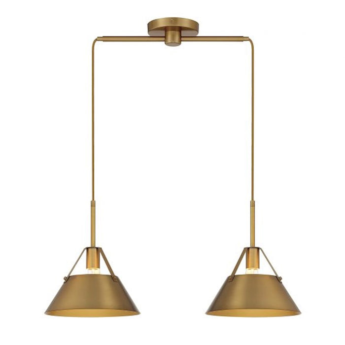Meridian Vintage 2 Light Linear Chandelier