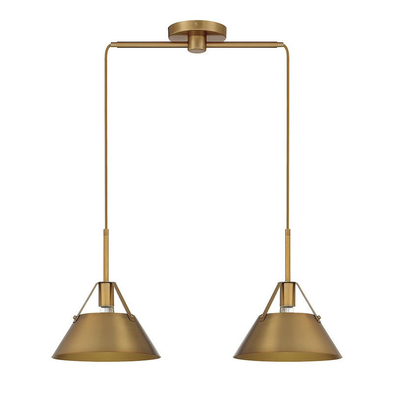 Meridian Vintage 2 Light Linear Chandelier