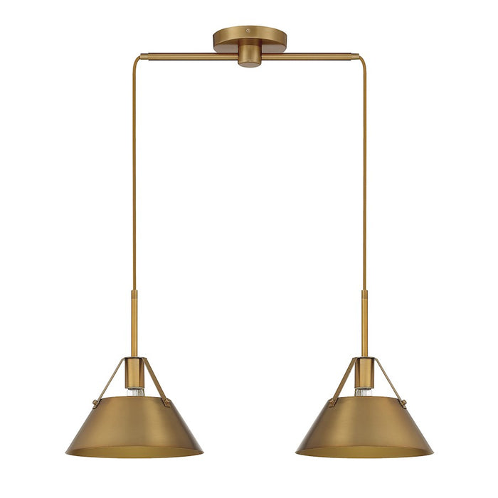 Meridian Vintage 2 Light Linear Chandelier