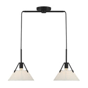 Savoy House 2-Light 16" Linear Chandelier, Matte Black - M100108MBK