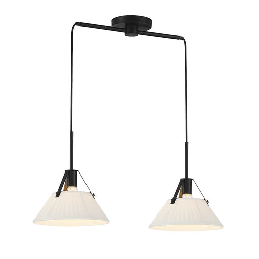 Savoy House 2-Light 16" Linear Chandelier, Matte Black
