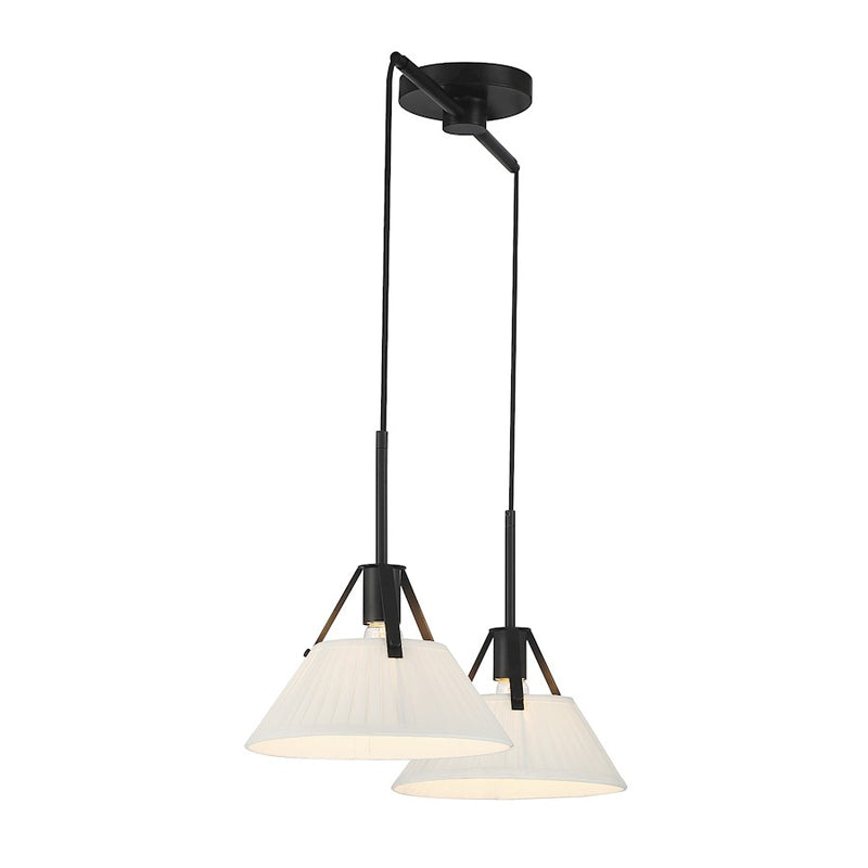 Savoy House 2-Light 16" Linear Chandelier, Matte Black