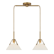 Savoy House 2-Light 16" Linear Chandelier, Natural Brass - M100108NB