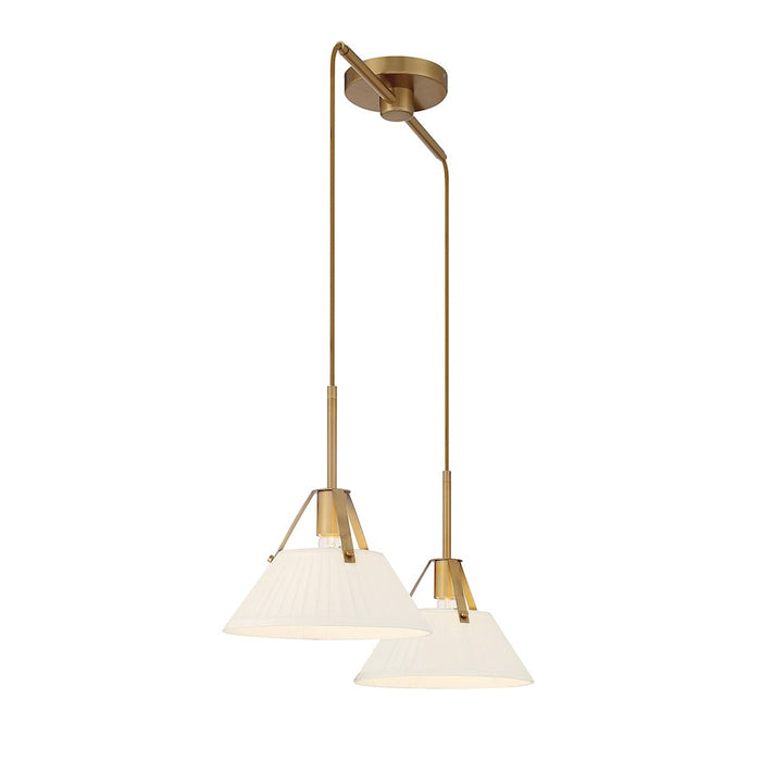 Savoy House 2-Light 16" Linear Chandelier, Natural Brass