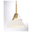 Meridian Vintage 2 Light Linear Chandelier, Natural Brass/White