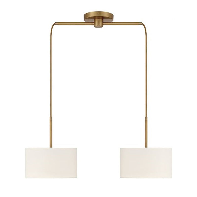 Savoy House 2-Light 15" Linear Chandelier, Natural Brass - M100109NB