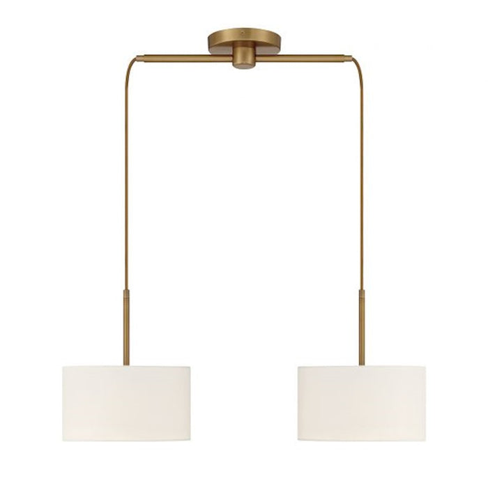 Meridian Vintage 2 Light 14" Linear Chandelier