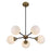 Savoy House 5-Light 5" Chandelier, Oil Rubbed Bronze/Natural Brass