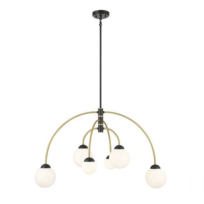 Savoy Meridian 6 Light Chandelier, Black