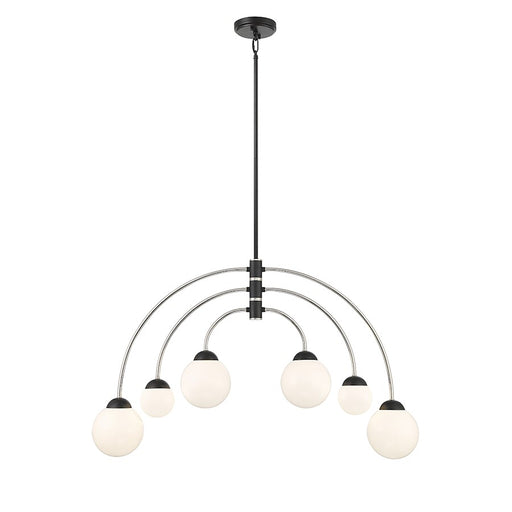 Savoy Meridian 6 Light Chandelier, Black