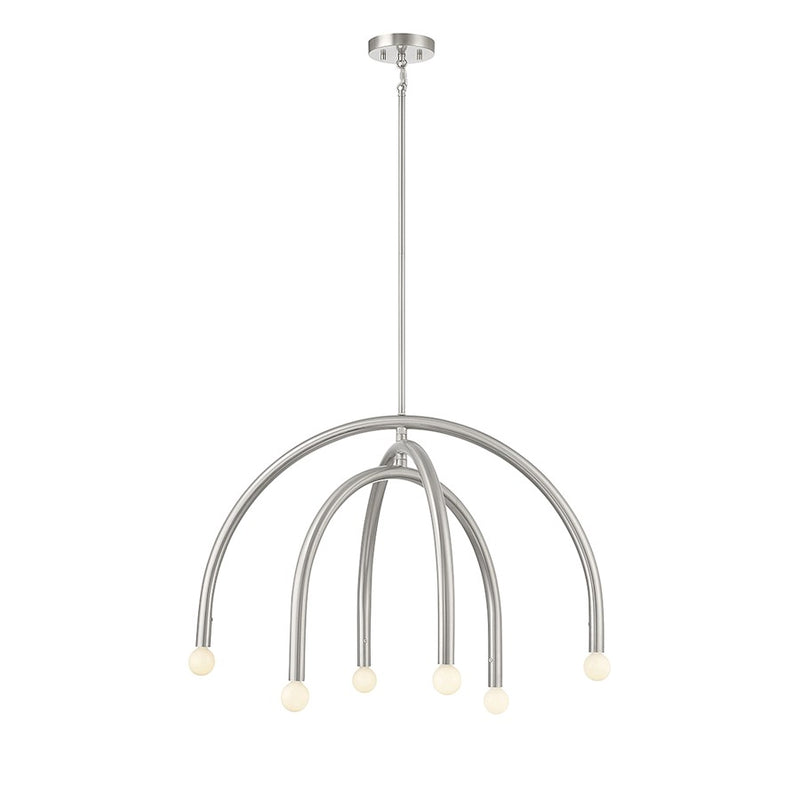 Savoy House 6-Light 20" Chandelier, Brushed Nickel