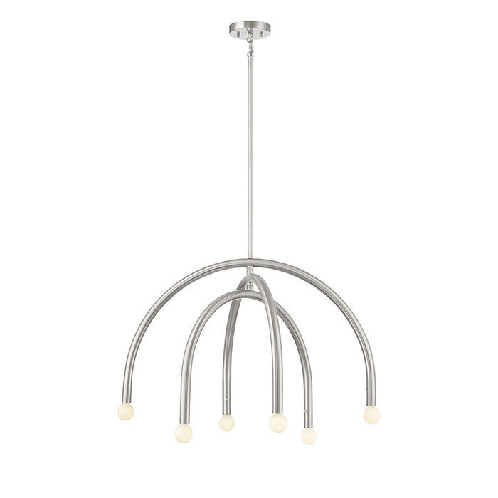 Savoy House 6-Light 20" Chandelier, Brushed Nickel - M100115BN