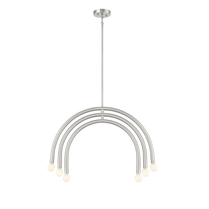 Savoy House 6-Light 20" Chandelier, Brushed Nickel