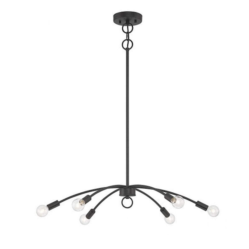Savoy Meridian 6 Light 5" Chandelier