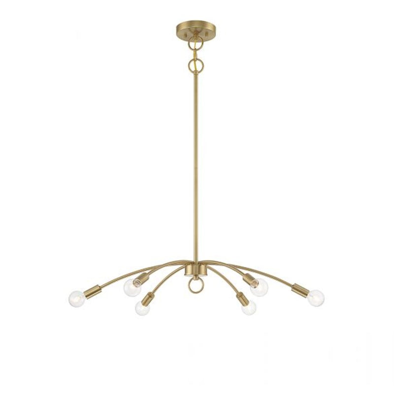 Savoy Meridian 6 Light 5" Chandelier