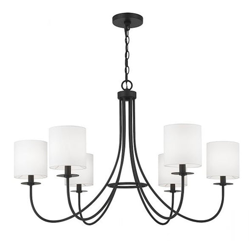 Savoy House 6-Light 36" Chandelier, Matte Black - M100117MBK