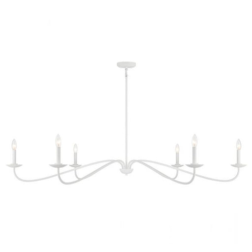 Savoy House 6-Light 62" Chandelier, Bisque White - M100119BQW