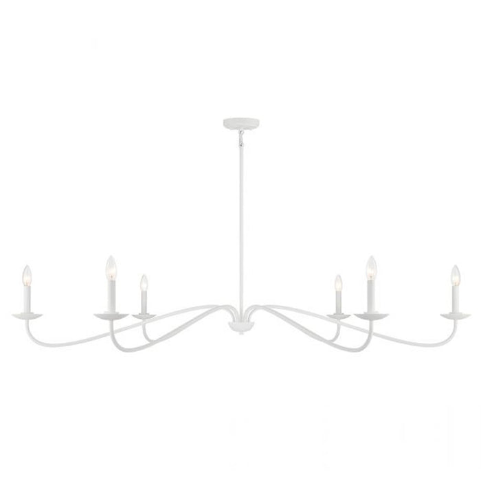 Savoy House 6-Light 62" Chandelier, Bisque White - M100119BQW