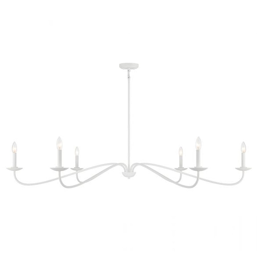 Savoy House 6-Light 62" Chandelier, Bisque White - M100119BQW