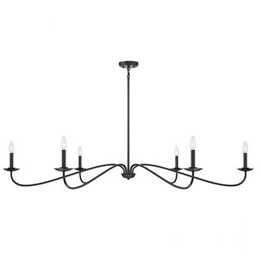 Savoy House 6-Light 62" Chandelier, Matte Black - M100119MBK