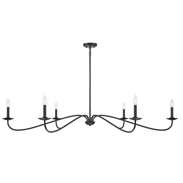 Savoy House 6-Light 62" Chandelier, Matte Black - M100119MBK