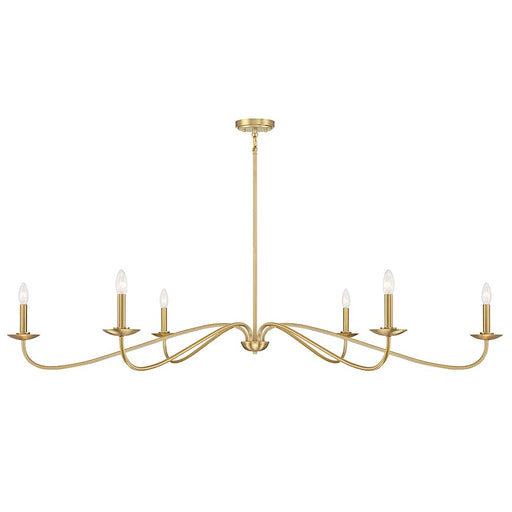 Savoy House 6-Light 62" Chandelier, Natural Brass - M100119NB