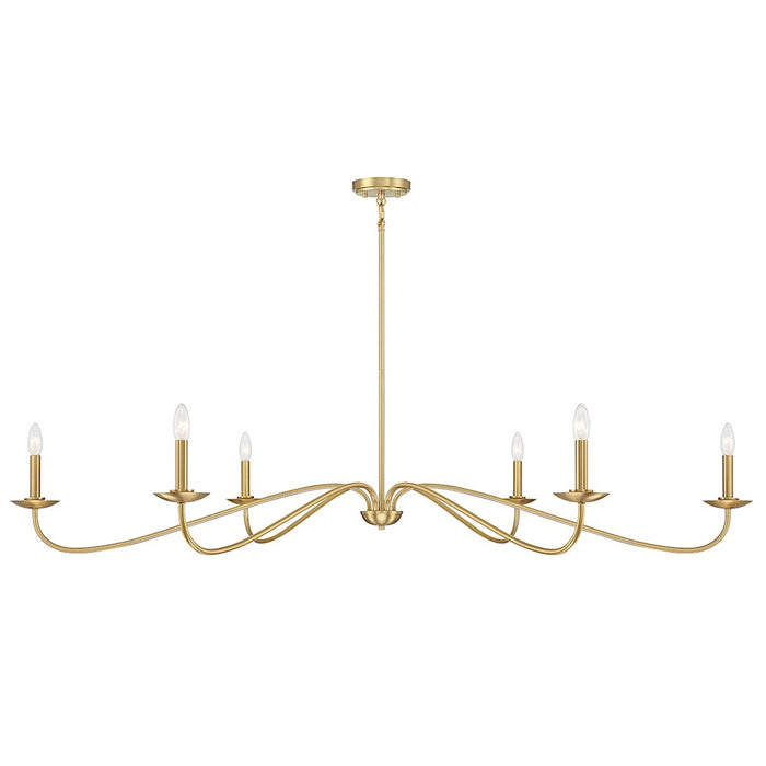 Savoy House 6-Light 62" Chandelier, Natural Brass - M100119NB