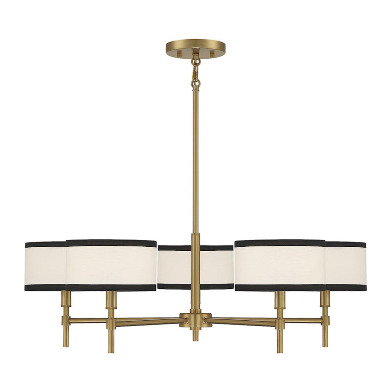 Savoy House 5-Light 30" Chandelier, Natural Brass - M10011NB