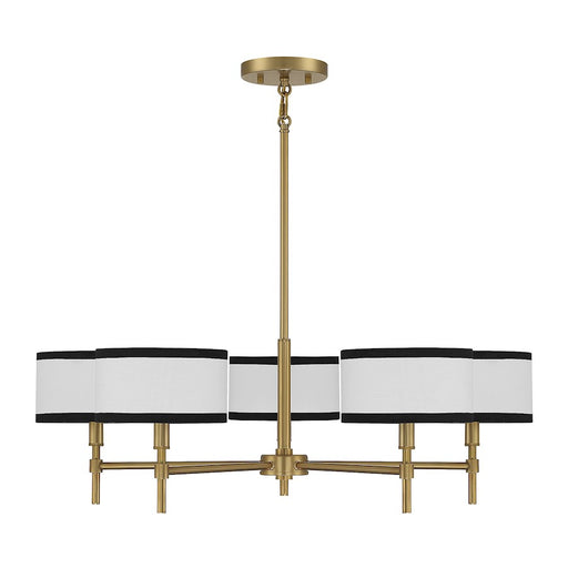 Savoy House 5-Light 30" Chandelier, Natural Brass