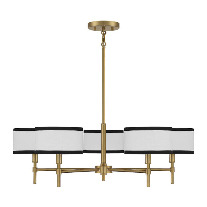 Savoy House 5-Light 30" Chandelier, Natural Brass
