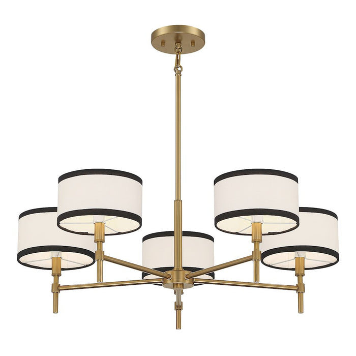 Savoy House 5-Light 30" Chandelier, Natural Brass