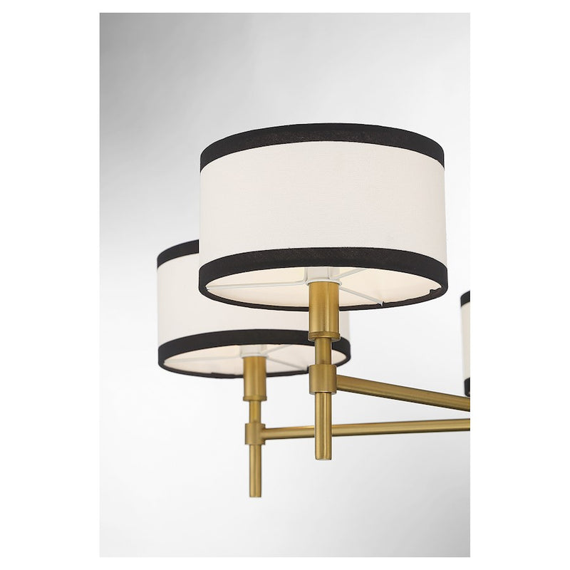 Savoy House 5-Light 30" Chandelier, Natural Brass