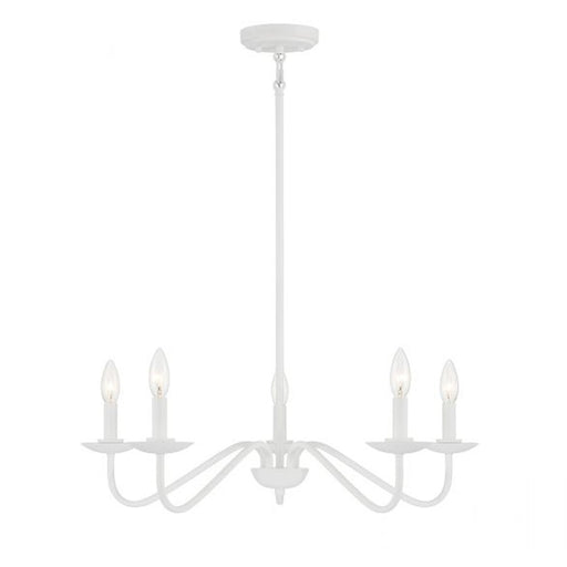 Savoy House 5-Light 28" Chandelier, Bisque White - M100120BQW