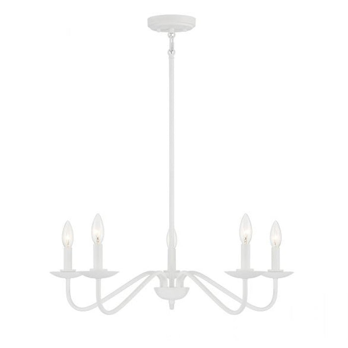 Savoy House 5-Light 28" Chandelier, Bisque White - M100120BQW