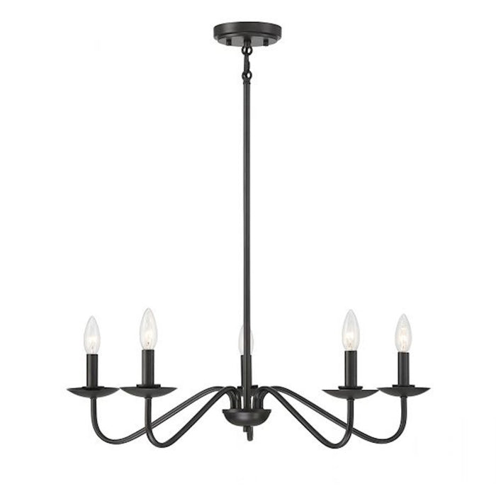 Savoy House 5-Light 28" Chandelier, Matte Black - M100120MBK