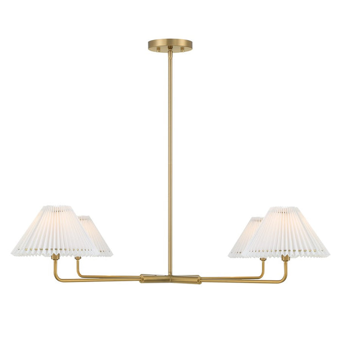 Savoy House 4-Light 12" Chandelier, Natural Brass