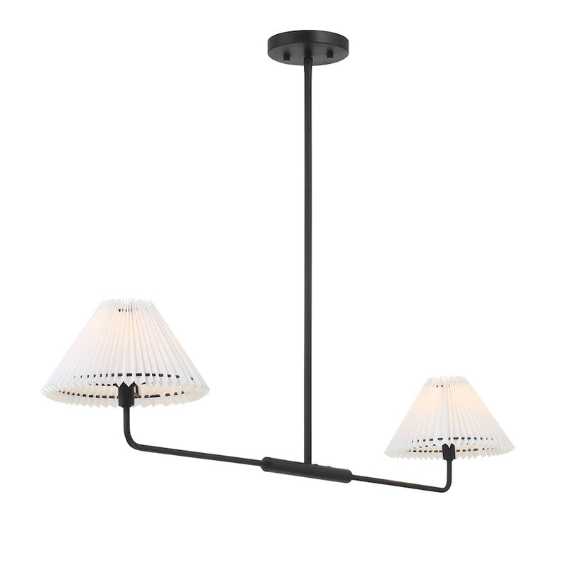 Savoy House 2-Light 11" Linear Chandelier, Matte Black