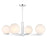 Savoy House Meridian 4Lt Chandelier, Chrome/White Strie - M100123CH