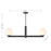 Savoy House Meridian 2Lt Linear Chandelier, Black/White Strie