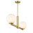 Savoy House Meridian 2Lt Linear Chandelier, Brass/White Strie