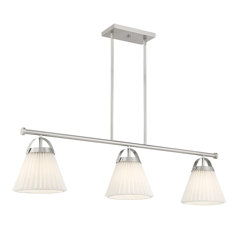 Savoy House Meridian 3Lt Linear Chandelier, Brushed Nickel